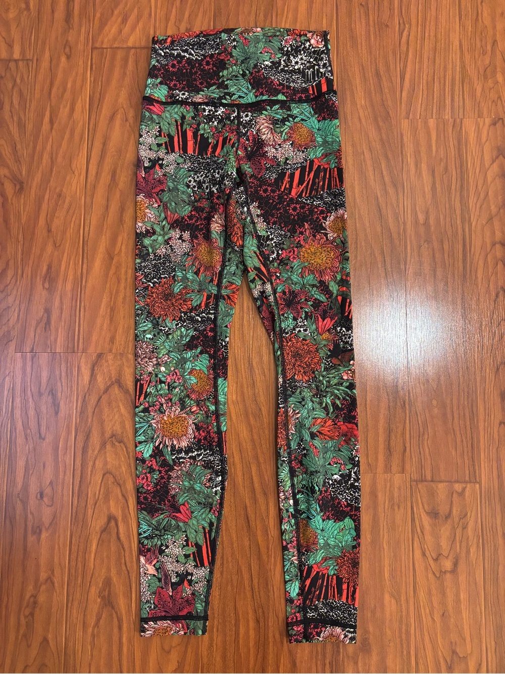 Lululemon Wunder Under Hi-Rise Tight Womens 4 Zen Garden Multi Red Green Legging
